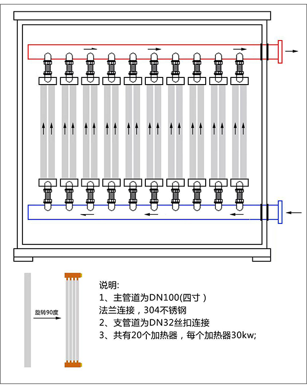600kw紫铜板式电锅炉