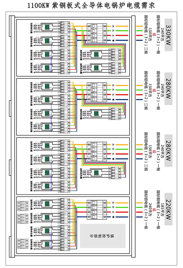 1100kw紫铜板式电锅炉